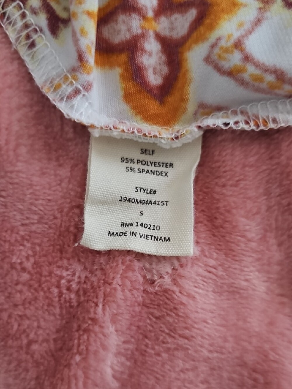 TEA PLEASE - Halter Neck Printed Women’s Top - Orange Floral Pattern - S - - Picture 8 of 9